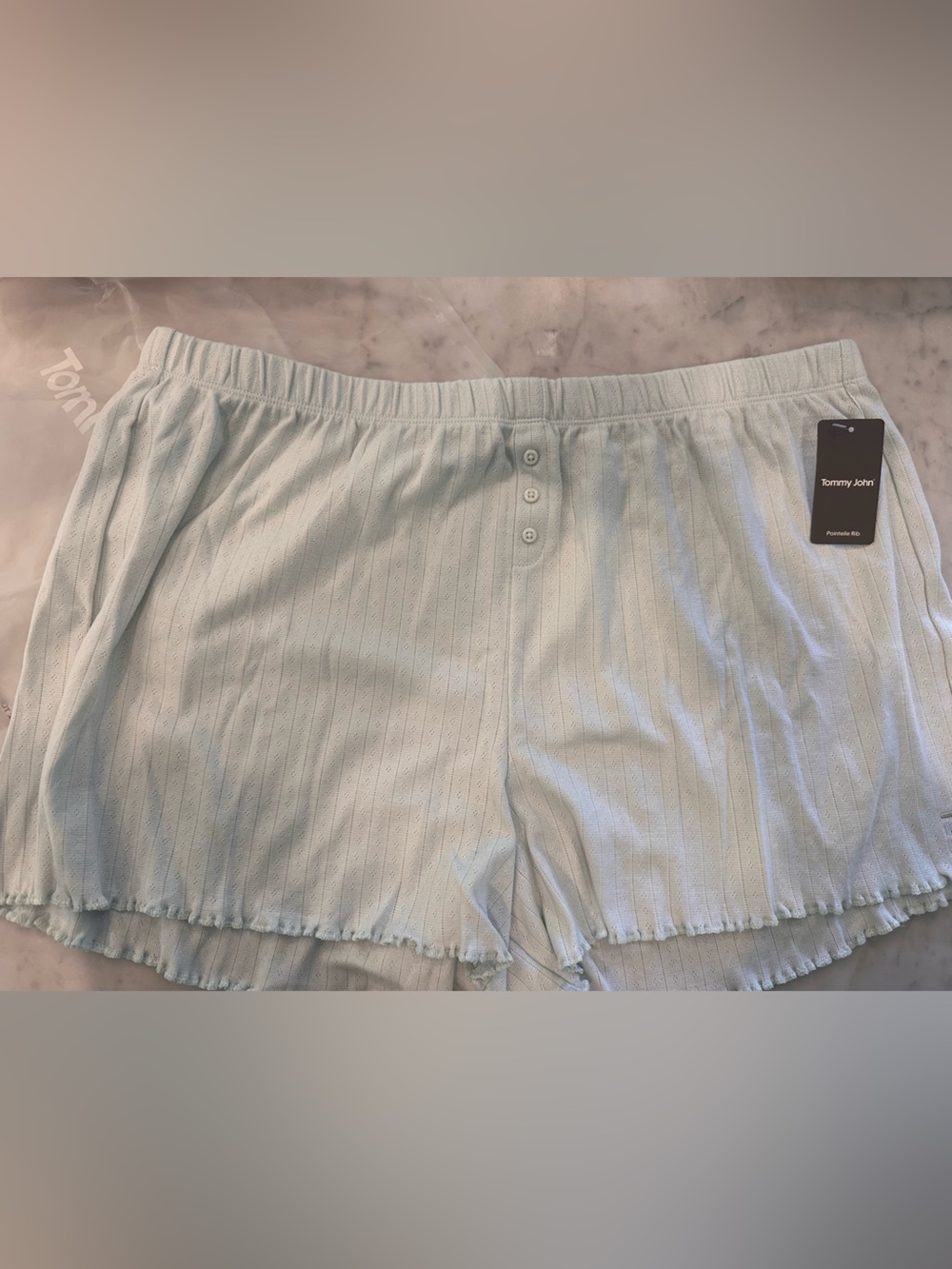 Tommy John Light green pointelle Sleep Shorts size XL